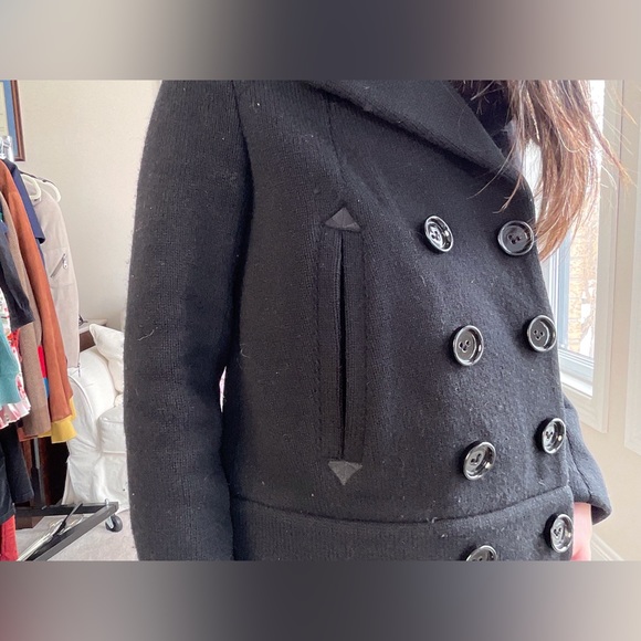 Marc by Marc Jacobs 100%wool black knitted pea coat - Picture 6 of 11